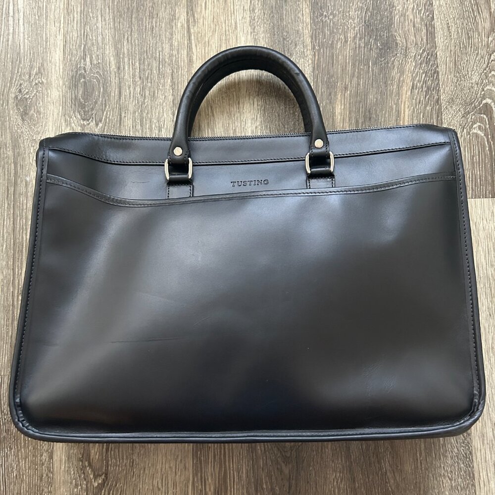 Tusting Marston Custom Leather Large Briefcase Ba… - image 1